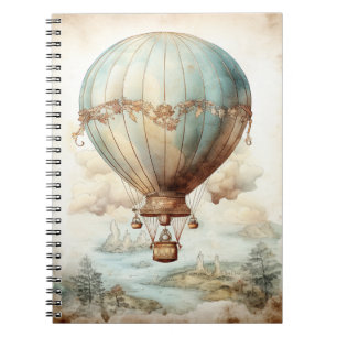Vintage Steampunk Hot Air Balloon (2) Notebook