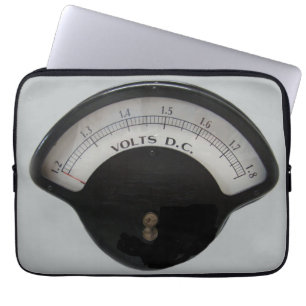 Vintage Steampunk Lab Voltmeter Laptop Sleeve
