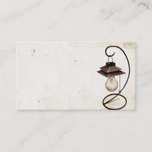 Vintage Steampunk Lamp Business Card