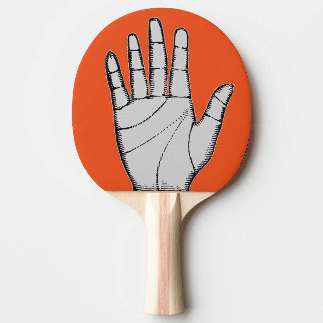 Vintage Steampunk Metal Hand Ping Pong Paddle (Front)