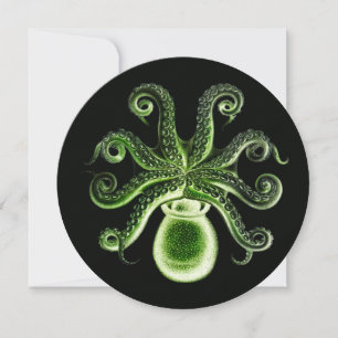 Vintage Steampunk Octopus - Green