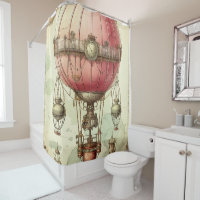 Vintage Steampunk Pink Hot Air Balloon (2)