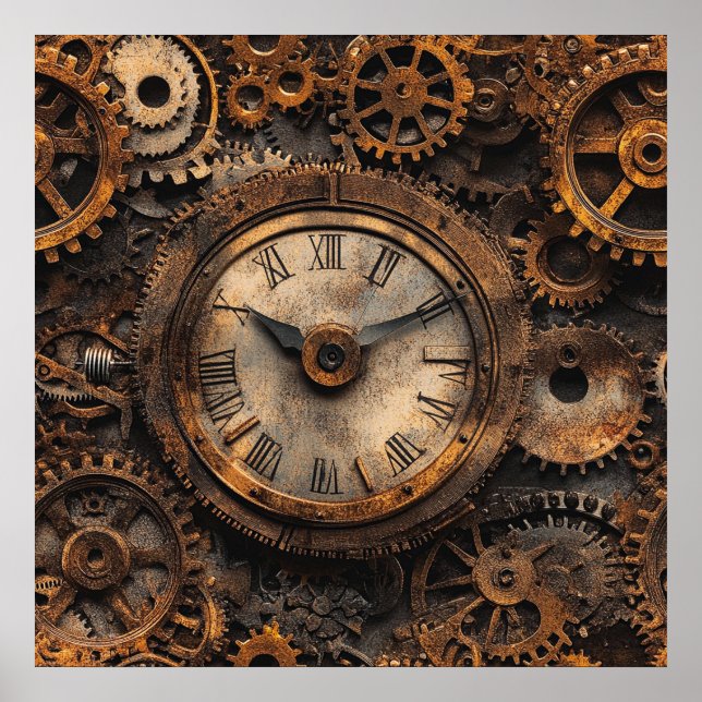 Vintage Steampunk Poster (Front)