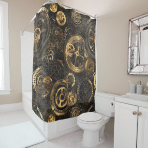 Vintage Steampunk Shower Curtain