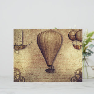 Vintage steampunk travel theme