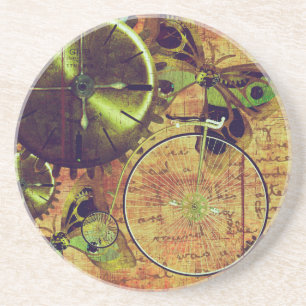 Vintage Steampunk Wallpaper Coaster