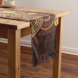 Vintage Steampunk Wallpaper Short Table Runner