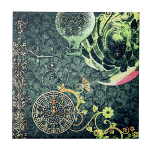 Vintage Steampunk Wallpaper Tile