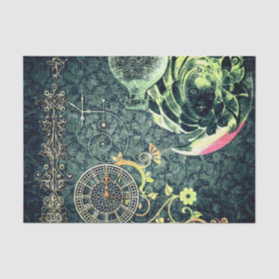 Vintage Steampunk Wallpaper Tissue Paper