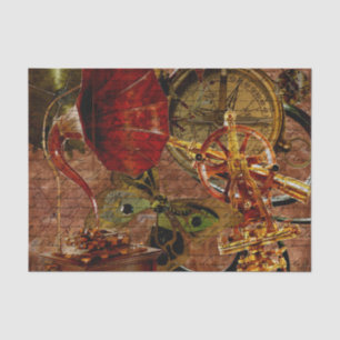 Vintage Steampunk Wallpaper Tissue Paper