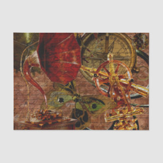 Vintage Steampunk Wallpaper Tissue Paper