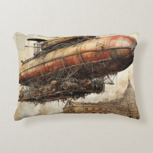 Vintage Steampunk Zeppelin (3) Decorative Cushion