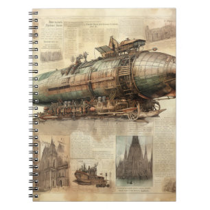 Vintage Steampunk Zeppelin (5) Notebook