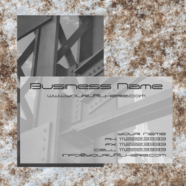 Vintage Steel Construction Skyscraper Architecture Business Card (Creator Uploaded)