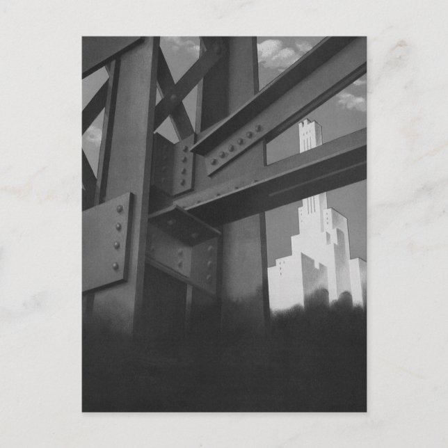 Vintage Steel Construction Skyscraper Architecture Postcard (Front)