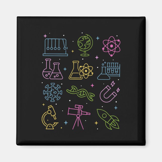 Vintage Stem Science Technology Engineering Math T Magnet (Front)
