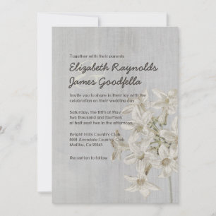Vintage Stephanotis Wedding Invitations