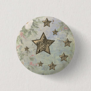 Vintage Sterne 3 Cm Round Badge