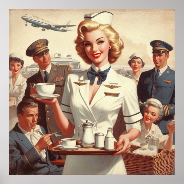 Vintage steward pin up poster (Front)