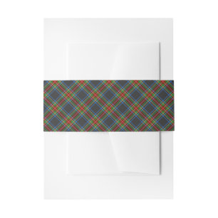 Vintage Stewart Black Clan Highland Tartan Invitation Belly Band