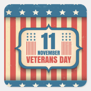 Vintage sticker for Veterans day
