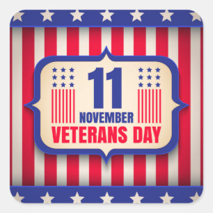 Vintage sticker for Veterans day
