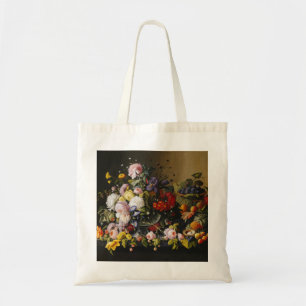Vintage Still Life Flowers and Fruits Tote Bag