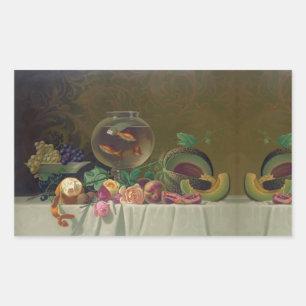 Vintage Still Life Painting Rectangular Sticker
