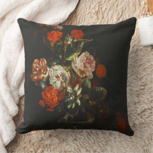 Vintage Still Life with Flowers Cushion