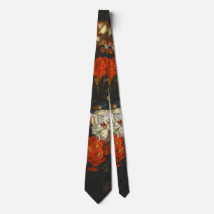 Vintage Still Life with Flowers Tie
