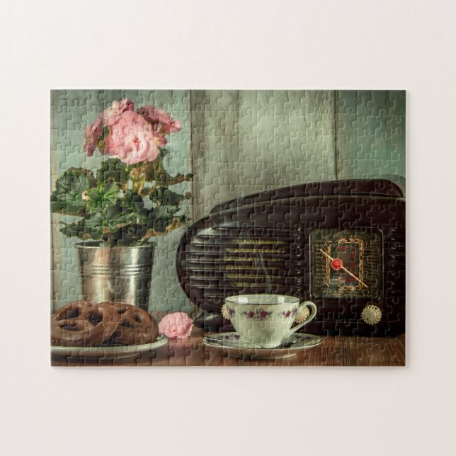 Vintage Still Life with Retro Radio Jigsaw Puzzle (Horizontal)
