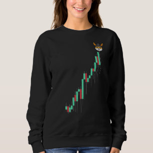 Vintage Stock Chart Floki Inu Coin To The Moon Cry Sweatshirt