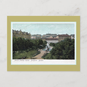 Vintage Stockholm Sweden Alfred Fredriks Square Postcard