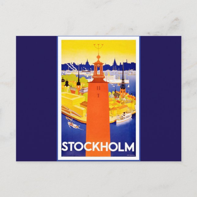 Vintage Stockholm Sweden Postcard (Front)