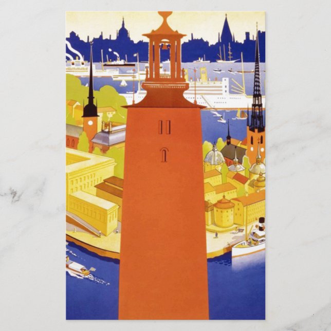 Vintage Stockholm Sweden Stationery (Front)