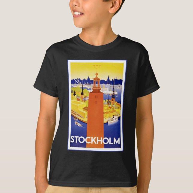 Vintage Stockholm Sweden T-Shirt (Front)