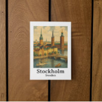 Vintage Stockholm Sweden Travel Art