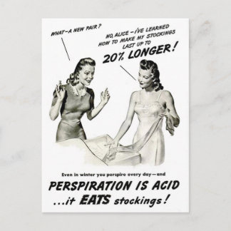 Vintage Stocking Pantyhose Advertising Postcard