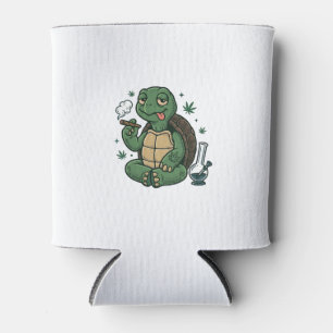 Vintage Stoner Turtle Vector Shirt Design_1 Can Cooler