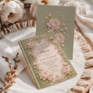 Vintage Story Book New Chapter Bridal Shower Invitation