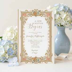 Vintage Story Book New Chapter Bridal Shower Invitation