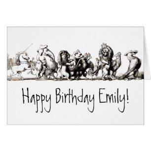Vintage Storybook Animal Parade: Nursery Wall Art 