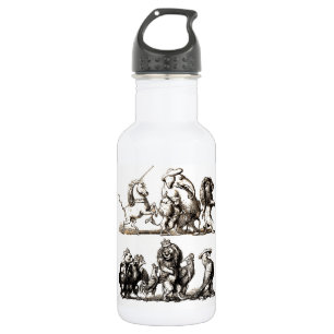 Vintage Storybook Animal Parade: Nursery Wall Art 532 Ml Water Bottle