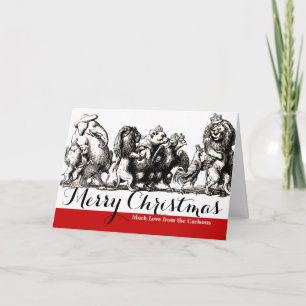 Vintage Storybook Animal Parade: Nursery Wall Art Holiday Card