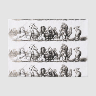 Vintage Storybook Animal Parade: Nursery Wall Art Tissue Paper