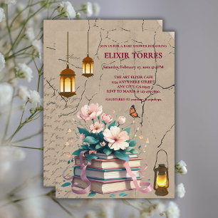 Vintage Storybook Floral Baby Shower Invitation