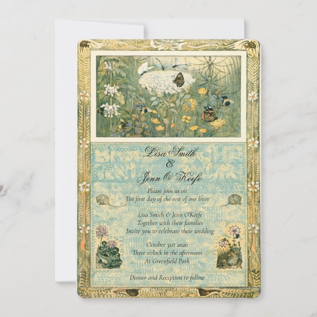 Vintage Storybook Forest Wedding Invitation (Front)