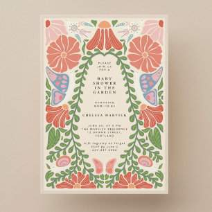 Vintage Storybook Garden Baby Shower Invitation