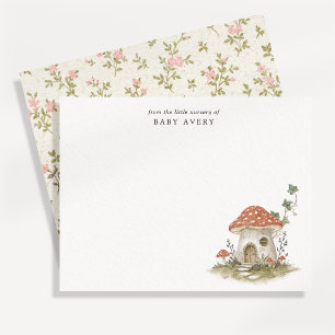 Vintage Storybook Woodland Nursery Note Card