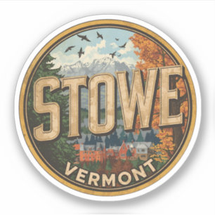 Vintage Stowe, VT outdoor winter trails ski slops